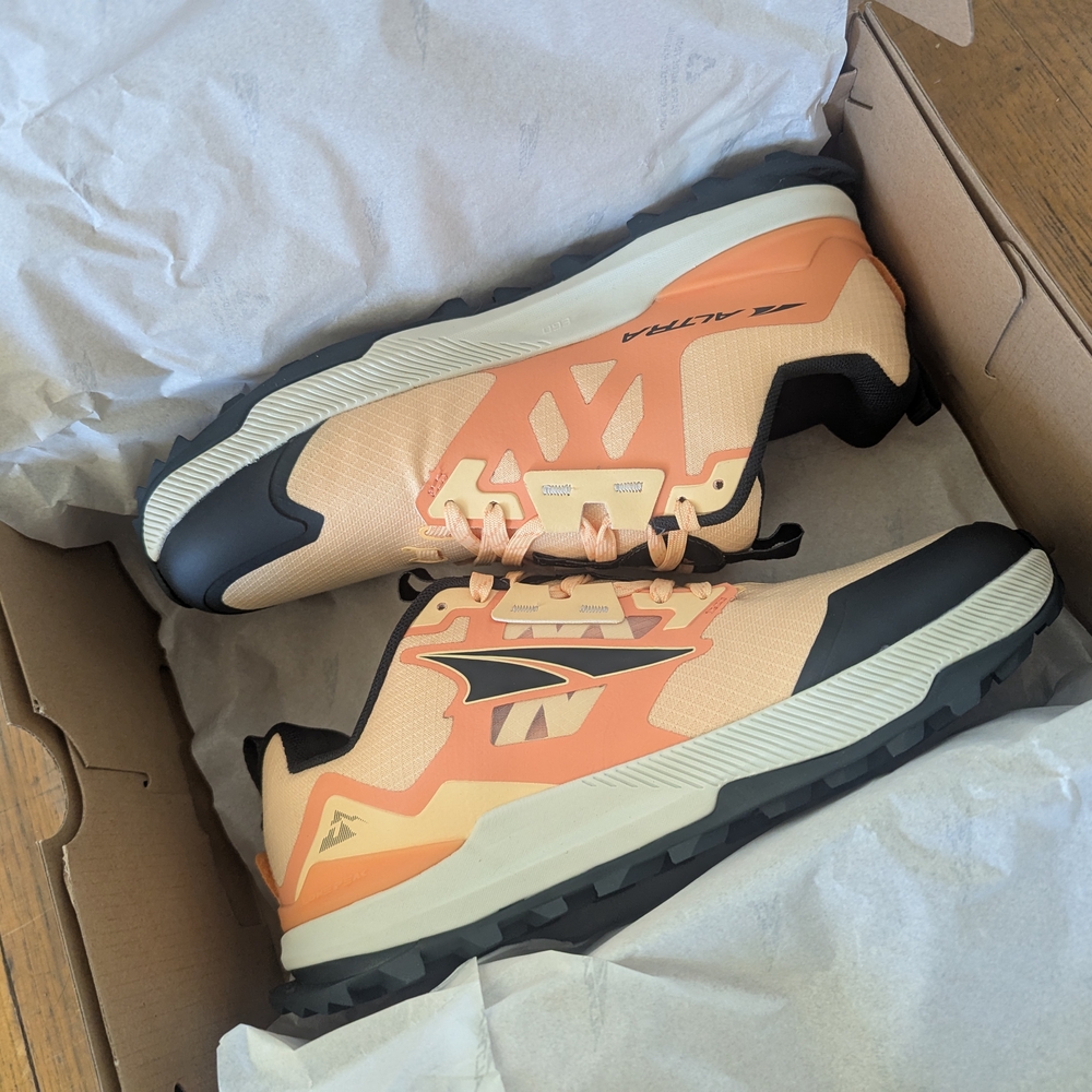 Altra Peach and Black Running Shoes